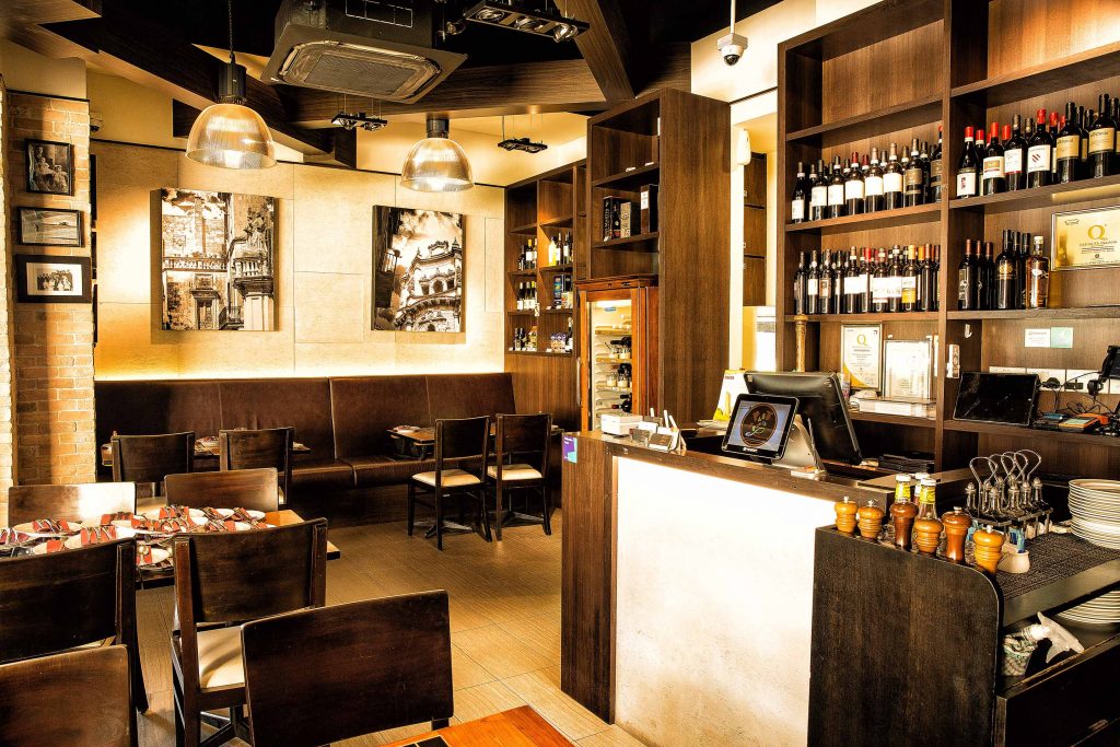 Interior of Pasta Fresca Pasta Restaurant in Singapore, Bukit Timah