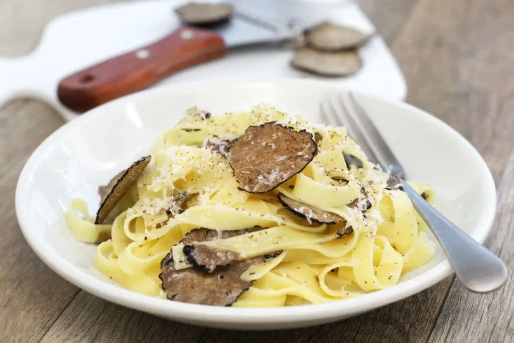 Truffle pasta in Singapore with a cream based sauce