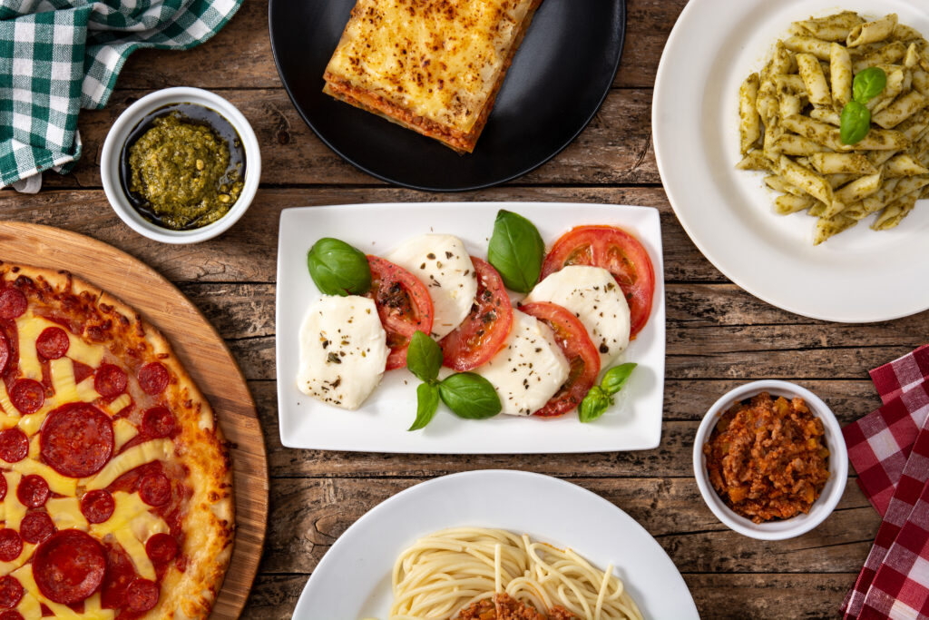 an image showing Italian cuisine consists of different menus that are mostly found in Singapore restaurants